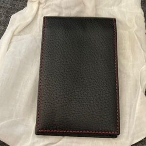 NWT COACH LEATHER NOTEPAD AND SILVER PEN BLACK AND RED, GORGEOUS GIFT